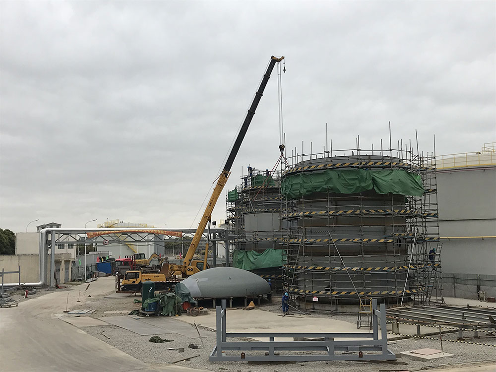 Exxon Mobil Corporation TCMB Project is under construction of F1531 and 1532 storage tanks